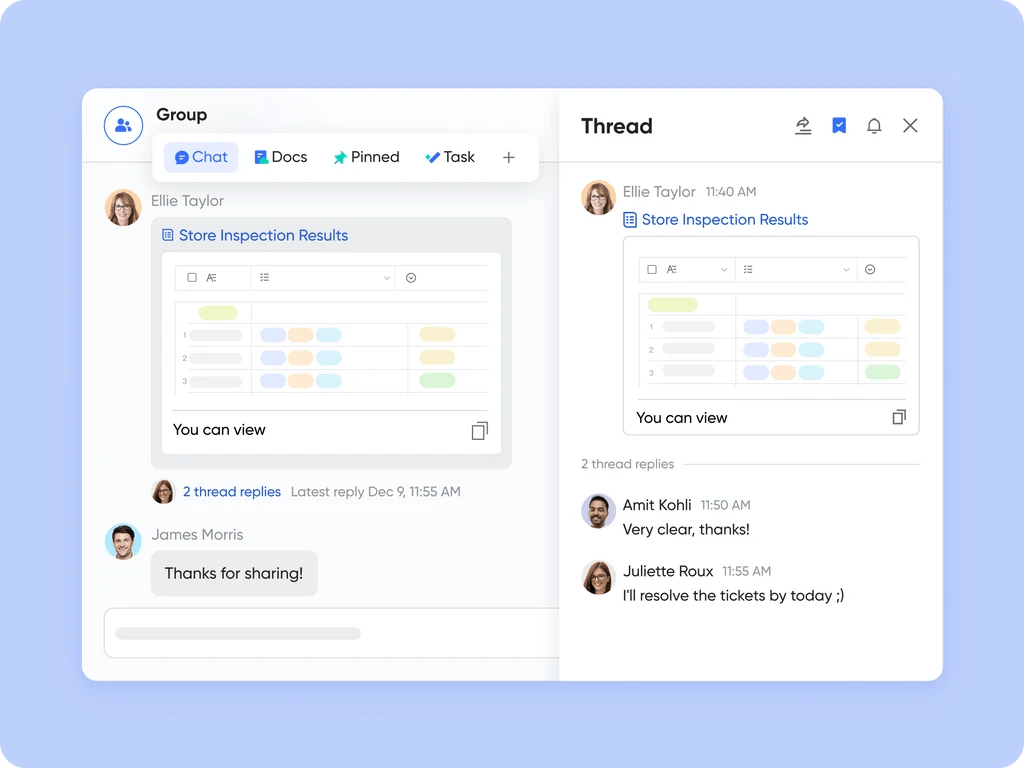 Trả lời tin nhắn & Trao đổi thông tin theo chuỗi (Thread)